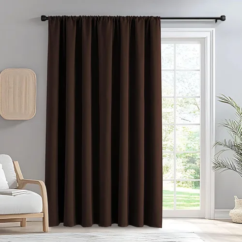 Vista 65 de IGEMAEVE Cortinas opacas de tamaño personalizado para dormitorio, 100 % opacas, 1 panel, aislamiento térmico, cortinas de oscurecimiento