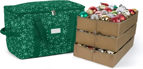 Vista 89 de Covermates Keepsakes Bolsa de almacenamiento ajustable para adornos, con asas de transporte, protección acolchada, ruedas dobles, almacenamiento