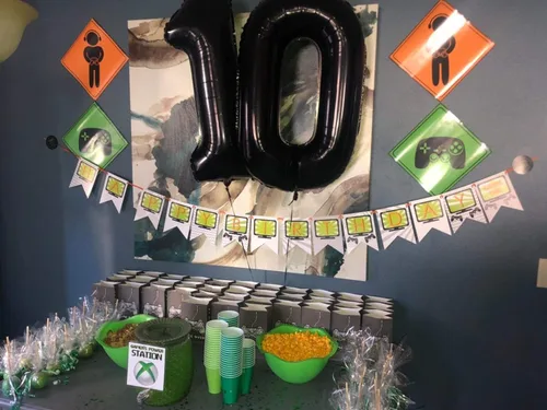 Vista 4 de Globos negros del número 10, globos para fiesta de cumpleaños número 10, 40 pulgadas