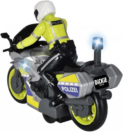 Vista 2 de Dickie Toys - Bicicleta de policía Yamaha con figura