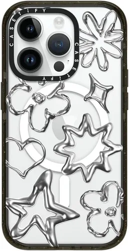 Vista 65 de CASETiFY Impact - Funda para iPhone 13 [protección contra caídas de 6.6 pies/compatible con Magsafe] Black Kingsnake, color negro transparente