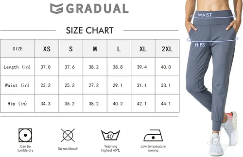 Vista 6 de G Gradual Pantalones deportivos de yoga de cintura alta para mujer con bolsillos, leggings sueltos para mujer, entrenamiento, atletismo, descanso
