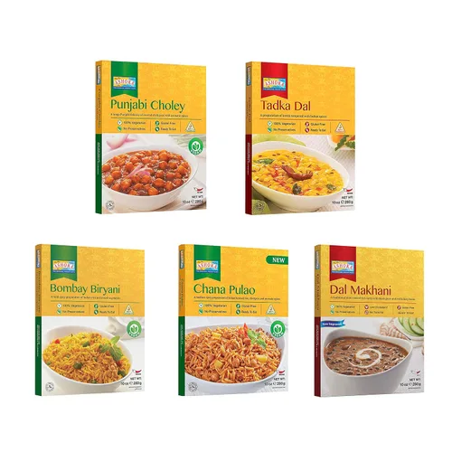 Vista 22 de Ashoka Meals 1932, kit de comidas a base de plantas, paquete variado de frijoles y arroz, comidas para calentar y servir, certificado Kosher, comida