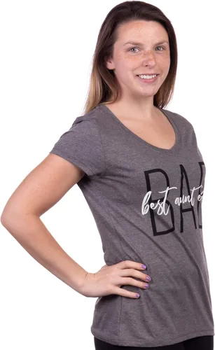 Vista 3 de Camisetas divertidas para mujer, con frase sarcástica y con cuello en V