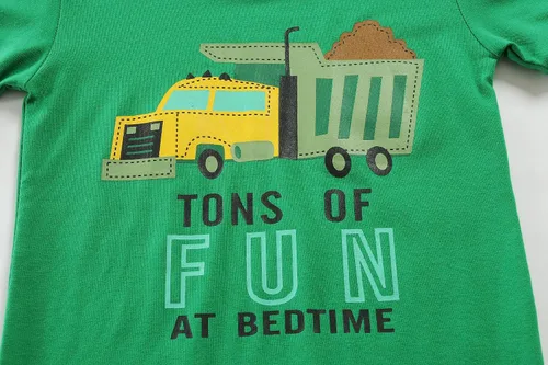 Vista 78 de Little Hand Pijamas para niños pequeños, Monster Truck 100% algodón, dinosaurio para niños, 2 piezas, ropa de dormir, conjuntos de ropa de dormir