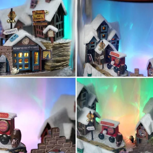 Vista 4 de Kit de casa de muñecas en miniatura y muebles, modelo de casa de muñecas de madera en 3D con cubierta a prueba de polvo y LED, idea creativa
