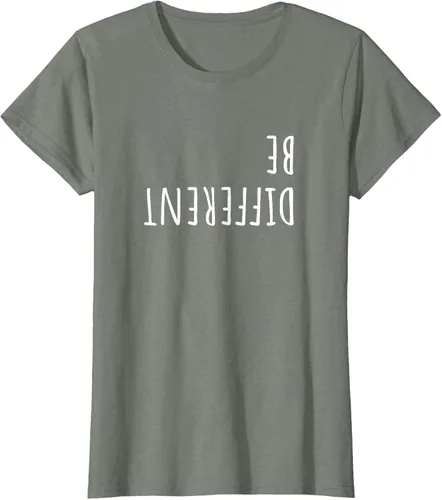 Vista 9 de Camiseta para mujer Ser Diferentes Divertidas Sarcastic Backwards Slogan Adolescentes Girls