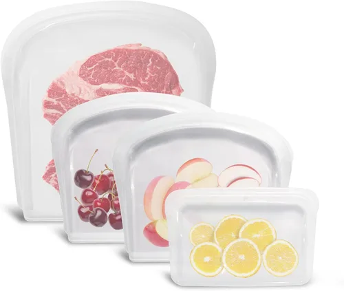 Vista 11 de Paquete de 6 bolsas de almacenamiento de alimentos de silicona