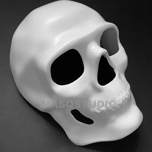 Vista 3 de MasqStudio Máscara de esqueleto de calavera para Halloween, Día de Muertos, para usar o decoración