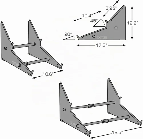 Vista 9 de XTS - Soporte de escritorio de 2 niveles, para MPC Live 3, sintetizadores
