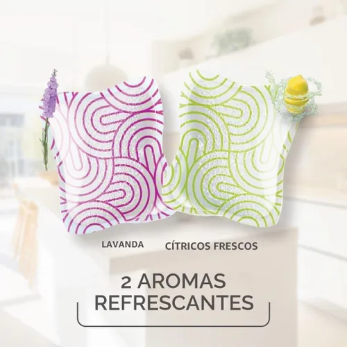 Vista 2 de O-Cedar EasyWring - Sistema de limpieza con cubo y mopa giratoria de microfibra + Paquetes de cítricos y lavanda (paquete variado)