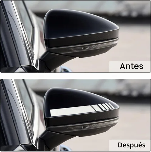 Vista 3 de SINGARO Adhesivos para espejo retrovisor de automóvil, decoración de carrocería de automóvil, 4 unidades (plateado)