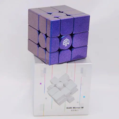 Vista 8 de Bukefuno GAN Mirror M UV 3x3 Speed Cube 2022 Rompecabezas magnético cubos de color morado (versión UV)