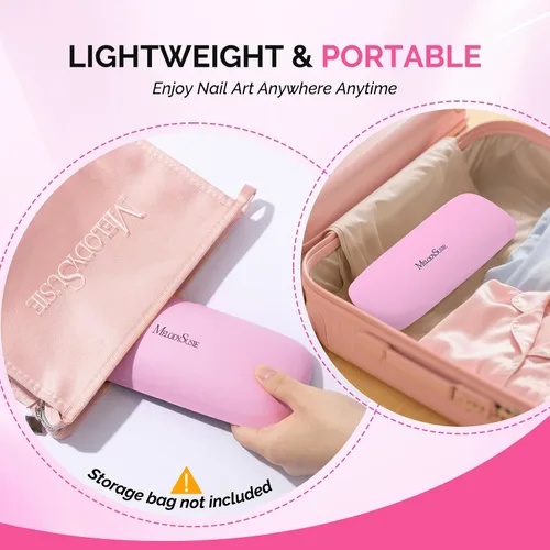 Vista 7 de MelodySusie Reposabrazos para uñas, cojín de cuero sintético suave, reposamanos portátil para arte de uñas de gel acrílico, fácil de limpiar