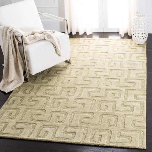 Vista 8 de SAFAVIEH Soho Collection - Alfombra decorativa de 2 x 3 pies, color verde claro, lana hecha a mano, ideal para zonas de alto tráfico en entrada
