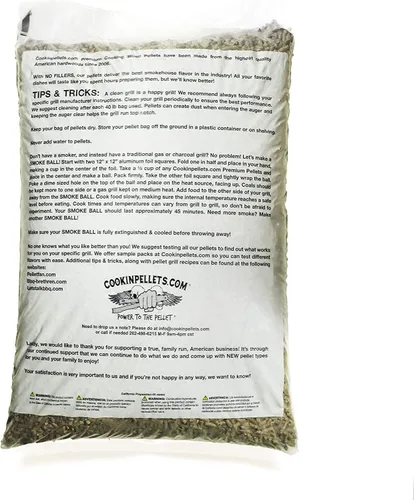 Vista 3 de CookinPellets Gránulos Premium de Madera Dura para Ahumador - Bolsa de 40 Libras, Sabor Hickory