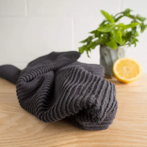 Vista 6 de Now Designs Ripple - Juego de 2 toallas de cocina, color negro