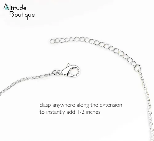 Vista 6 de Altitude Boutique Corgi, collar con colgante de perro, joyería geométrica origami (plata, oro)