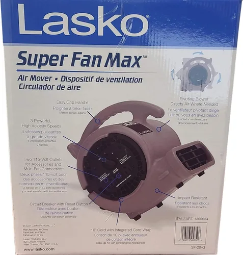 Vista 3 de Lasko Super Fan Max Air Mover