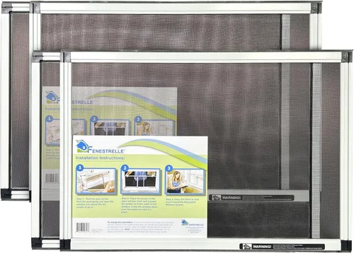 Vista 11 de Fenestrelle Pantalla Extensible para Ventana – 10″ H × 19″–36″ W Horizontal, Pantalla para Ventana Ajustable de 2 Direcciones con Malla de Fibra