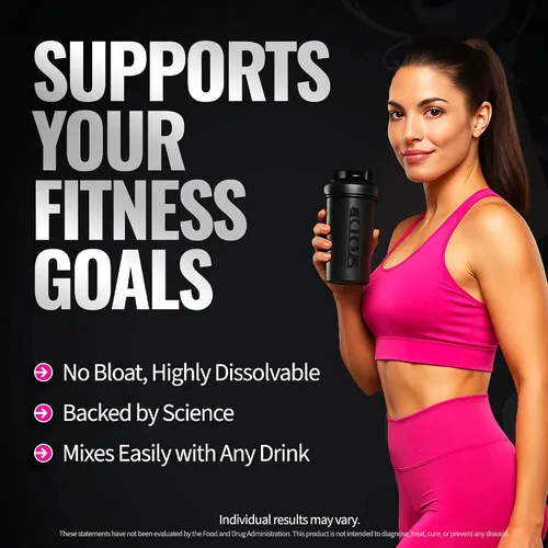 Vista 4 de Bold Buns Creatina para mujeres – Suplemento de construcción de glúteos con colágeno y BCAA – Apoya el desarrollo muscular, recuperación después