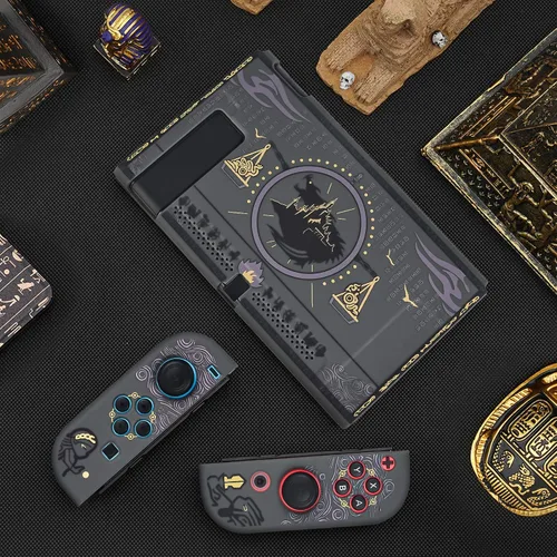 Vista 2 de DLseego Funda protectora acoplable compatible con Nintendo Switch, funda de patrón con diseño antiarañazos y absorción de golpes, cubierta dura
