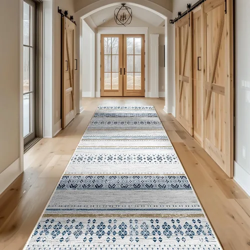 Vista 49 de BESTSWEETIE Alfombras de área de 2 x 3 pies para sala de estar, lavables, marroquíes, rústicas, geométricas neutrales, de pelo bajo