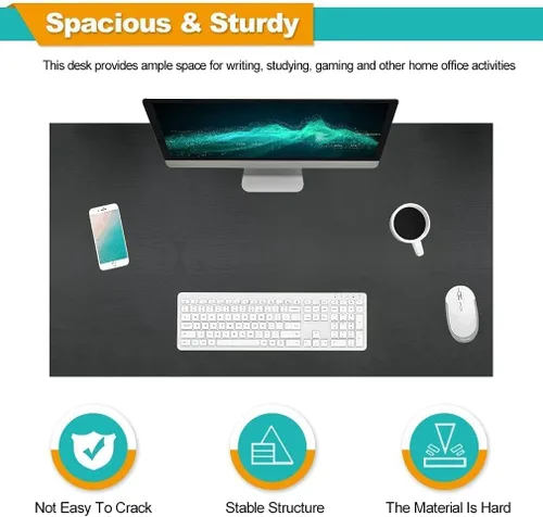 Vista 4 de Escritorio para computadora de 39 pulgadas, escritorio pequeño de estilo moderno y simple, mesa de computadora, escritorio de estudio, escritorio