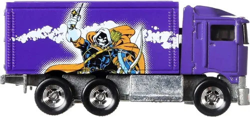 Vista 2 de Hot Wheels Pop Culture Hi-Way Hauler - Vehículo a escala 1:64 para niños de 3 años en adelante y coleccionistas de autos de juguete clásicos