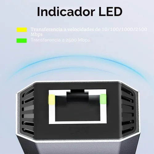 Vista 7 de WAVLINK Adaptador USB C a Ethernet de 2,5 Gbps, adaptador USB a Ethernet de 2,5 G 95W Power for Laptop, USB-C to RJ45 Network Converter