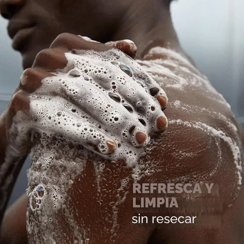 Vista 5 de Nivea Men Gel de baño de máxima hidratación para piel seca, enriquecido con aloe vera, gel de baño hidratante 3 en 1, cara y cabello, sin parabenos