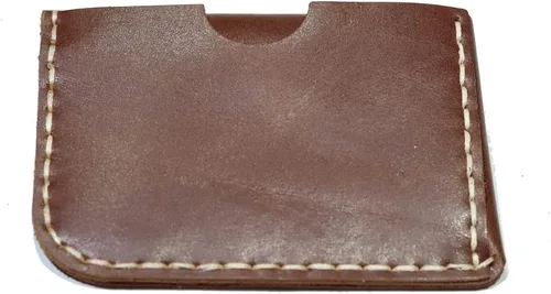 Vista 22 de Leather Card Holder Wallet, Compact Design with Slots for Cards and Cash (light brown)