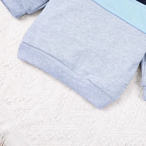 Vista 6 de CETEPY Ropa de bebé niño pequeño sudadera patchwork otoño invierno camisa de manga larga pantalones conjuntos de ropa 3-24 meses