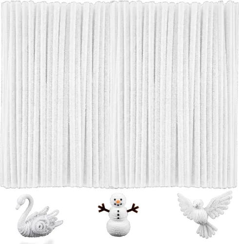 Vista 17 de Limpiapipas Suministros de Artesanía Tallos de chenilla para manualidades de bricolaje Purpurina dorada+plata