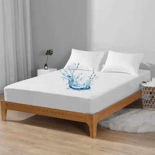 Vista 4 de Bedecor Juego de 2 protectores de colchón (King y Queen) suave e impermeable de algodón de rizo superior para bebés, mujeres embarazadas