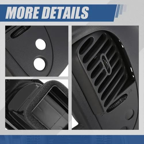 Vista 4 de Auto Dynasty Visera con bisel del panel delantero compatible con Ford F-150 Expedition 2WD 1997-2004, negro texturizado