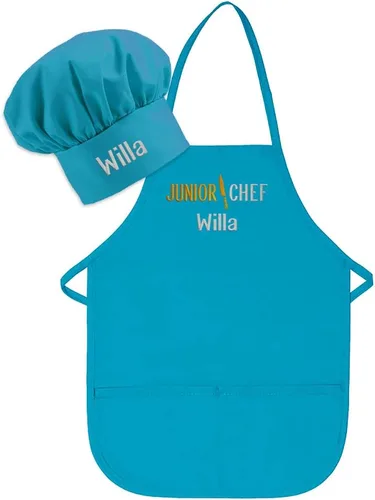 Vista 9 de Delantal personalizado bordado Junior Chef Kids Delantal