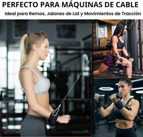 Vista 3 de Weight Lifting Straps with D Ring - Gym Straps with D Ring Negro Rosa