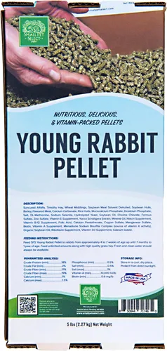 Vista 5 de Small Pet Select - Alimento de pellets para conejo joven, 5 libras (paquete de 2)