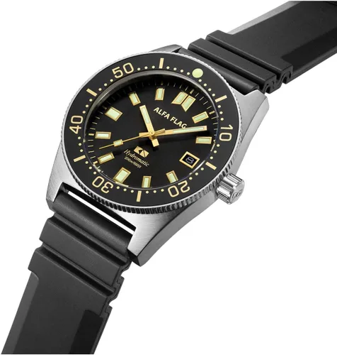 Vista 4 de Hydromatic AFHM200-1A9 - Reloj deportivo automático profesional para hombre, 656.2 ft660 pies, AFHM200-1A9, Buceo Profesional