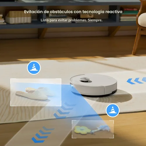 Vista 3 de roborock Robot aspirador y trapeador Q10 S5+, succión de 10,000 Pa, mejorado desde Q8 max+, 70 días de autovaciado, evita obstáculos, trapeador