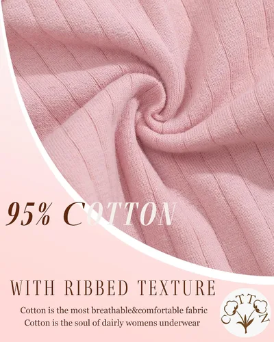 Vista 3 de FINETOO Tangas de algodón para mujer, suaves, de cintura baja, sexys, tangas para mujer, ropa interior de mujer, 6 paquetes, XS-XXXL