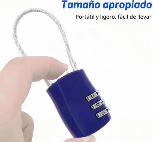 Vista 7 de MEIRIYFA Candado de combinación de 3 dígitos con contraseña para exteriores, impermeable, bloqueo de alambre para Scool Gimnasio, taquillas, puerta