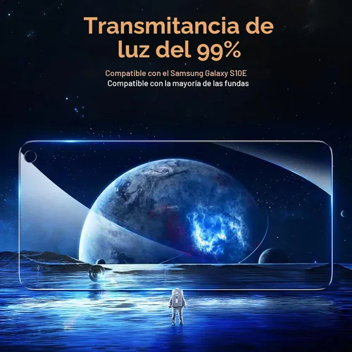 Vista 6 de [Paquete de 4] UniqueMe compatible con Samsung Galaxy S10e Protector de pantalla de vidrio templado, dureza 9H, sin burbujas Vidrio templado