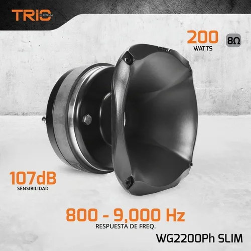 Vista 2 de PRV AUDIO Controlador de compresión de rango medio de salida de 2 pulgadas + bocina WG2200Ph Slim 200 vatios 8 ohmios 109 dB, bocina de aluminio