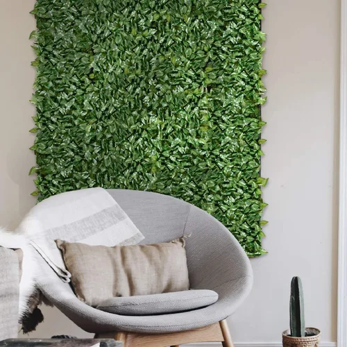 Vista 9 de ECOOPTS - Cerca de hiedra artificial, pantalla de privacidad extensible/estirable para decorar paredes, adorno de hojas y enredadera para hogar