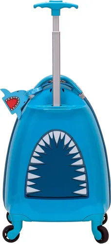 Vista 3 de Rockland - Maleta infantil giratoria con exterior rígido de policarbonato, Tiburón), B02-SHARK