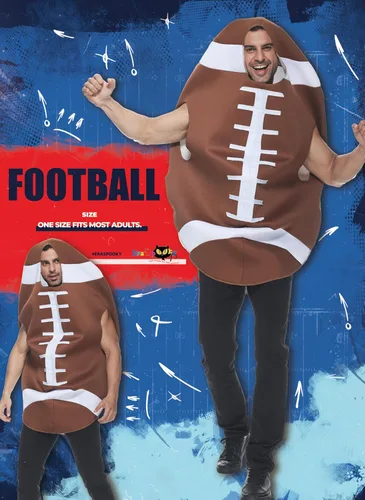 Vista 2 de Megartico Disfraces de Halloween de fútbol americano para adultos, disfraz deportivo divertido para hombres, trajes de rugby para fiestas