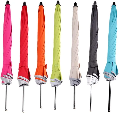 Vista 4 de Paraguas para sombrilla y sombrilla, cubierta de toldo de lluvia para cochecito de bebé, silla de ruedas, protección contra rayos UV Rosado