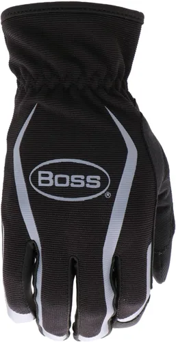 Vista 2 de BOSS Guante de trabajo de palma de cuero sintético multiusos para hombre, alta destreza, resistencia a pinchazos, tecnología de pantalla táctil